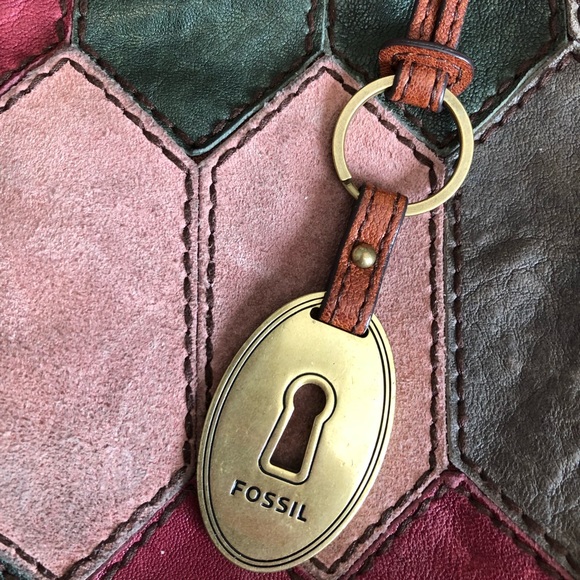 *RARE*Vintage Fossil Leather & Suede Crossbody - Picture 2 of 8